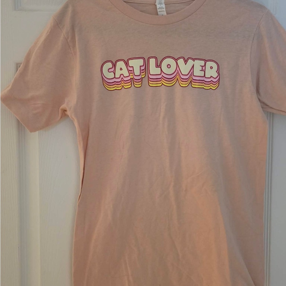 Cat Lover Pink Graphic Tee